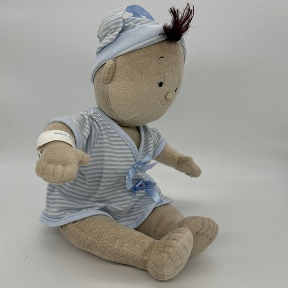Rosy Cheeks Tan Boy Baby Doll Plush by North American Bear Company 2014 Rare PIC - Picture 9 of 11